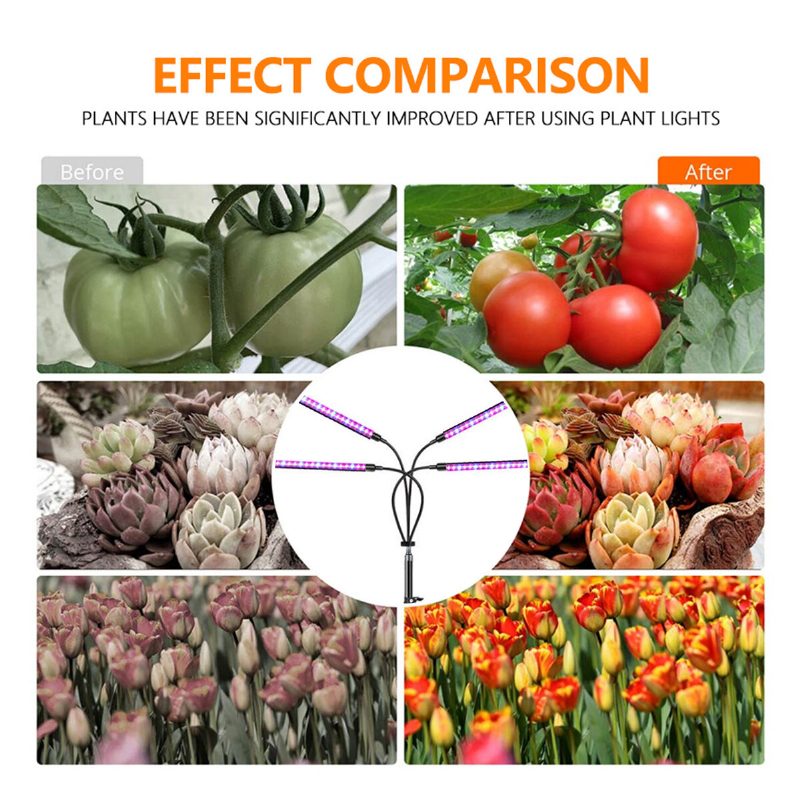 Diaľkové Ovládanie 4-hlavové Led Svetlo Na Pestovanie Rastlín Svetlá Na So Statívom Pre Izbové Rastliny