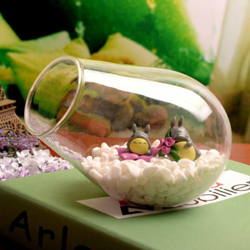 Diy Moss Micro Landscape Sklenená Fľaša V Tvare Kanóna Váza S Šťavnatými Rastlinami Dekorácia Domova