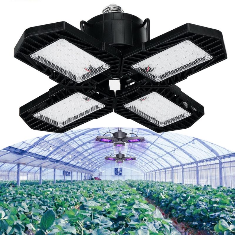 E26/e27 132led Grow Light 2835 Full Spectrum 4 Blades Hydroponic Plant Veg Flower Lamp Ac85-265v