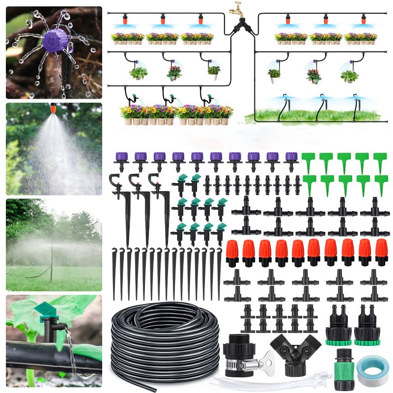 Gotgelif 29m 153pcs Súprava Na Kvapkovú Závlahu Automatický Postrekovač Pre Domácich Majstrov Na Zavlažovanie Záhrady Súpravy Hadíc Pre Systém Mikrokvapkovej Závlahy