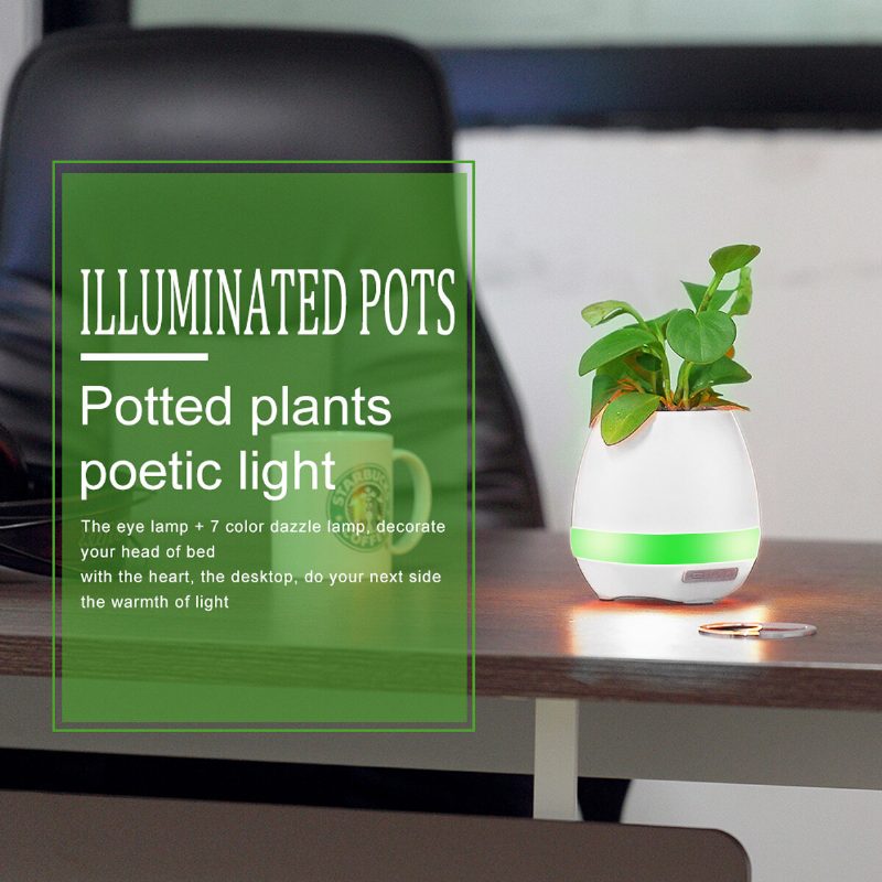 Hudobný Kvetináč Smart Touch Plant Play Sedemfarebná Lampa Klavírna Led Svetlo Bluetooth