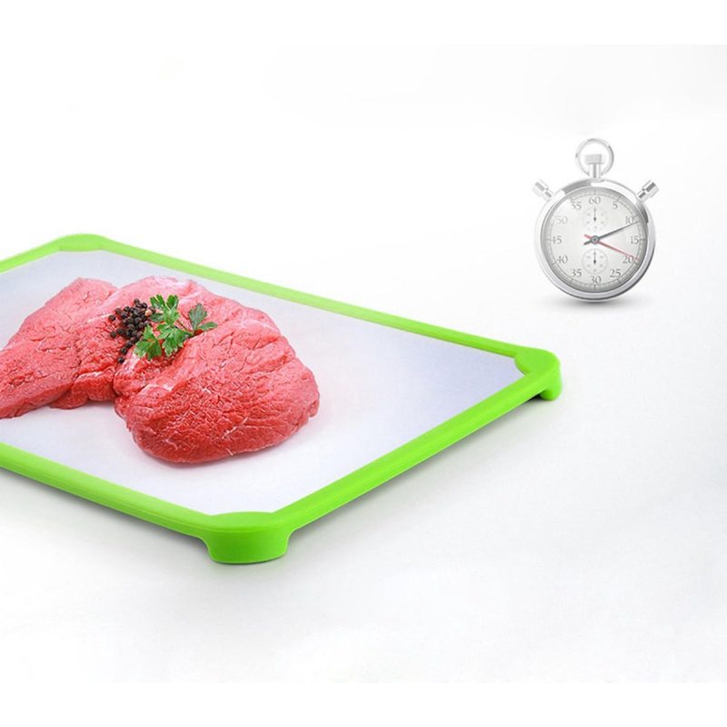 Kuchynský Zelený Podnos Na Rozmrazovanie Rozmrazenie Tanier Na Zmrazené Potraviny Quick Time Safe Defrost Anti-bakteriálne