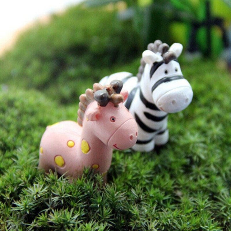 Mini Cute Zebra Micro Krajina Dekorácie Záhradná Diy Dekor