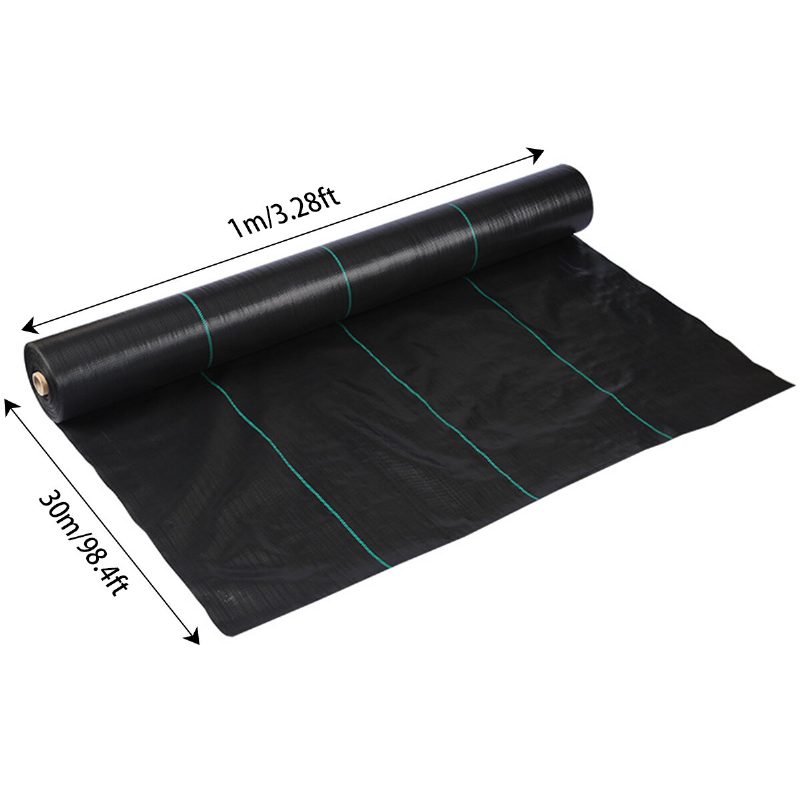 Pp Weed Control Fabric Garden Ground Cover Membrane Landscape Mulch 1x30m