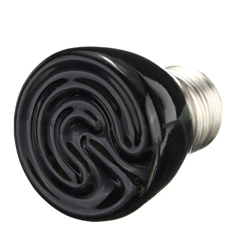 Priemer 45mm Čierny Infračervený Keramický Žiarič Žiarovka Tepelného Svetla Pre Chovateľov Plazov Ac220v