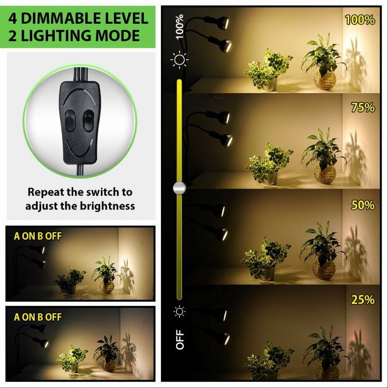 Relassy Ac100v-240v 300w 60led Dvojitá Hlava S Plným Spektrom Led Na Pestovanie Rastlín Pre Izbové Rastliny Reťazový Stmievateľný Gombík Na Ako Na Slnko Semená Zeleniny A Kvetov