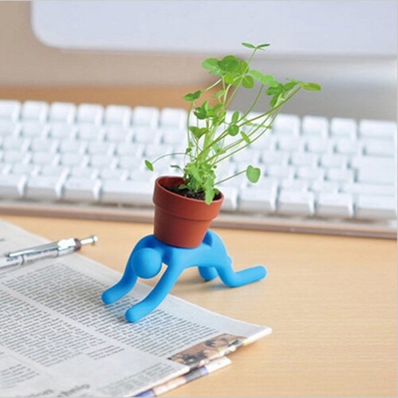 Záujem Mini Diy Zmenil Iron Man Črepníkové Rastliny Office Home Plant