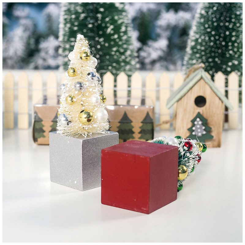 2ks Mini Christmas Tree Mall Dekorácie Do Domácej Kancelárie Ornament Na Stromček Kreatívne Darčeky Remeslá Na Deti Hračky