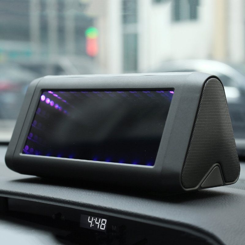 3d Led Zrkadlo Bluetooth Reproduktor Svetlo Vonkajší Prenosný Vstavaná Batéria Nfc Senzor Stereo S Akrylovou Šošovkou