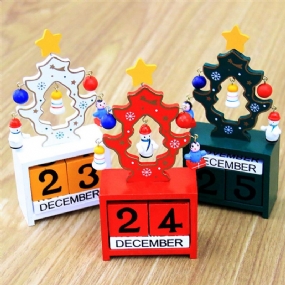 Mini Drevený Kalendár Dekorácie Dátum Veselé Vianoce Ornament Domáce Remeselné Kreatívne Darčeky Pre Deti
