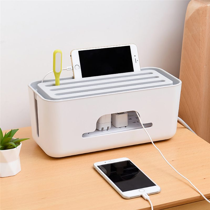 Multifunkčný Box Na Správu Káblov Zásuvka Počítač Office Desktop Organizer Príslušenstvo Puzdra Na Elektronické Ukladanie