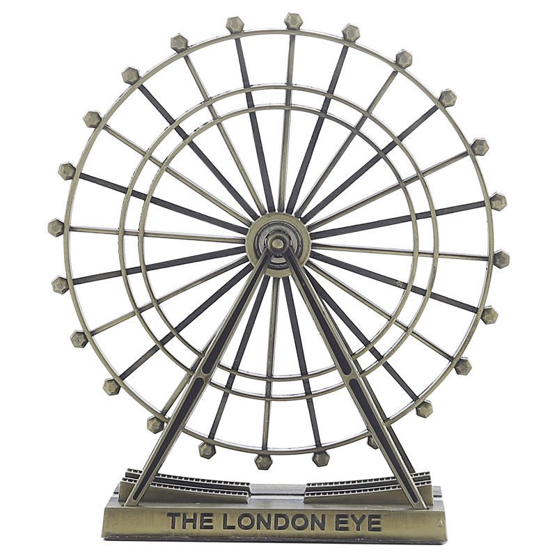 Retro Kov The London Eye Ornament Ruského Kolesa Anglicko Budova Domáca Kancelária Kreatívne Stolové Dekorácie Model Suveníry Darčeky