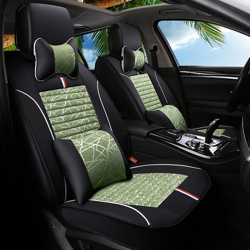 Luxusný Univerzálny Celopoťah Na Autosedačku Opierka Hlavy Auto Cushion Pad Mat & 2x Vankúš
