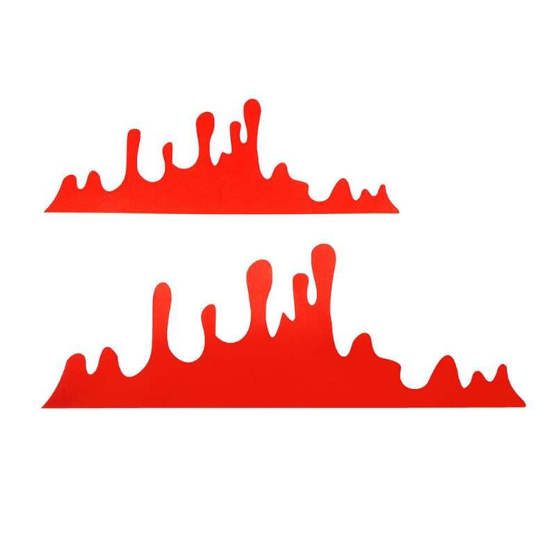 Zábavné Samolepky S Červenou Kvapkou Krvi Vinylové Nálepky Na Ozdobu Zadného Svetla Na Nárazníku Auta