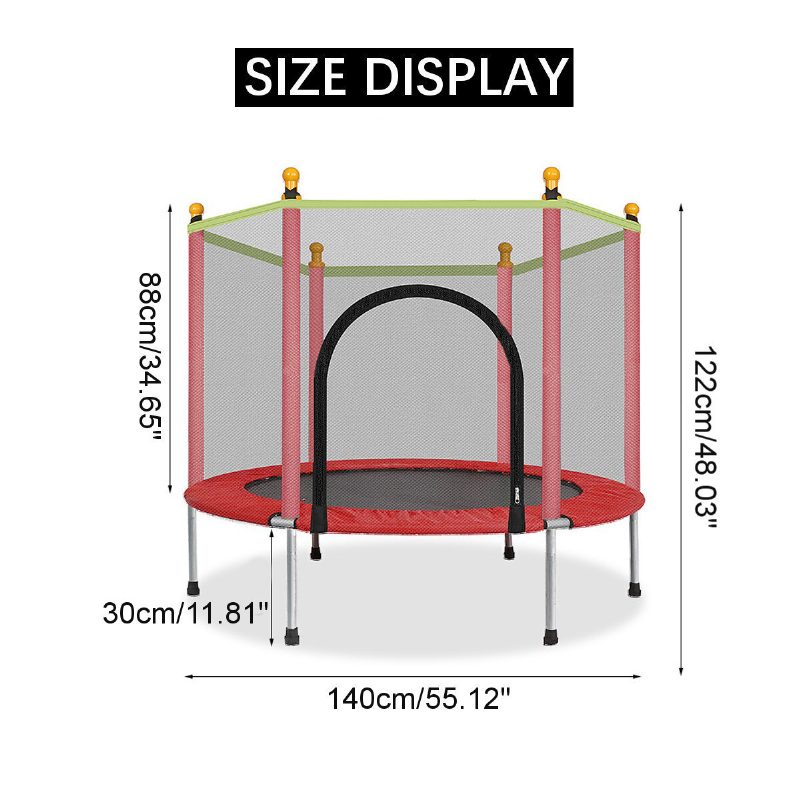 1-3 Detská Trampolína Skákacia Podložka Jarný Kryt Polstrovanie Domov Záhrada Deti Hry Max. Nosnosť 100 Kg