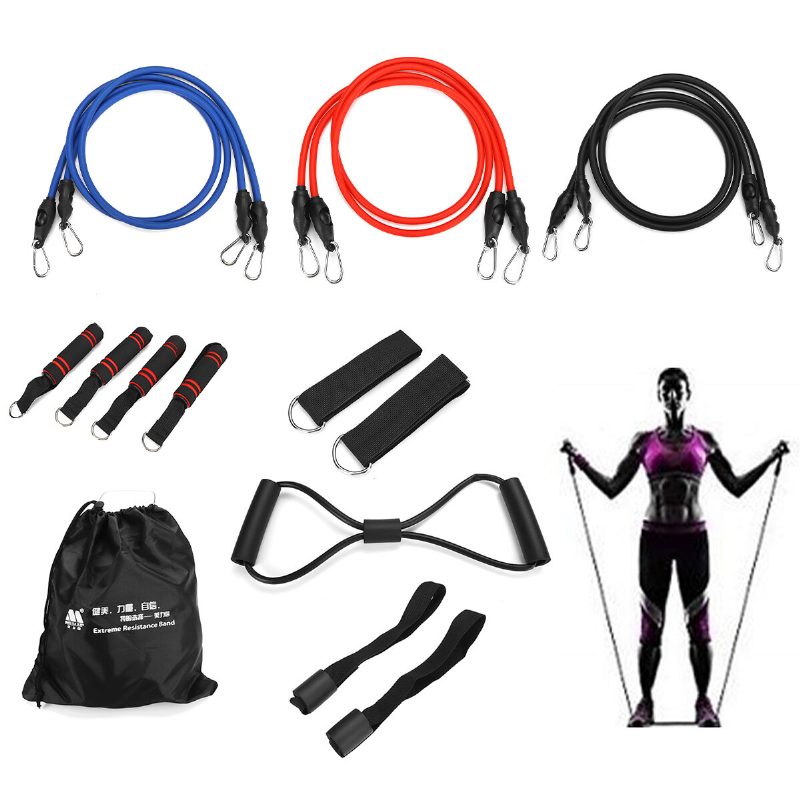 16pcs Men Home Resistance Bands Set Fitness Gumené Rúrky Strečingový Tréning Yoga Elastické Sťahovacie Lano