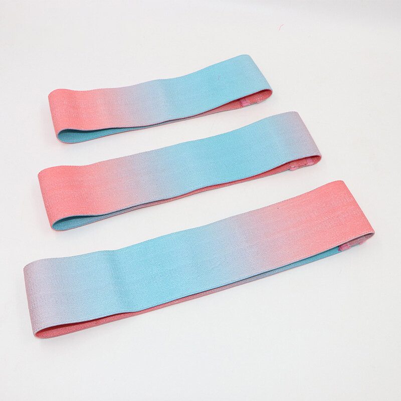 1pc Gradient Color Tréningový Pás Bedrového Kĺbu Domácnosť Fitness Pás Na Jogu Nohy Sval Elastický Pás Cvičebné Nástroje