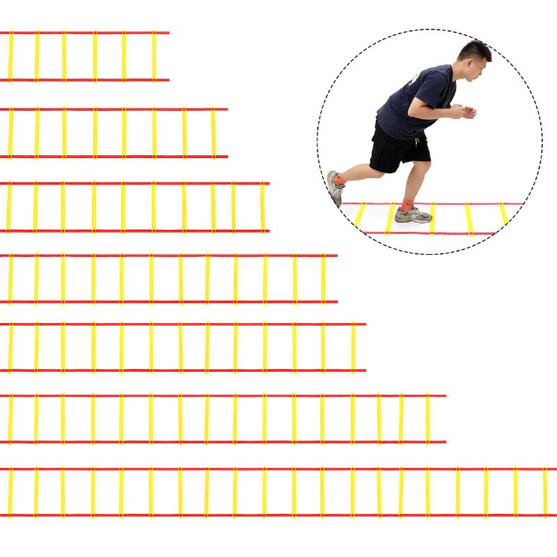 3/4/5/6/7/8/10 M Ladder Basketbal Futbal Šport Rýchlostný Tréning Vybavenie Fitness Cvičenie