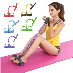 4-trubkové Fitness Elastické Sťahovacie Lano Na Sedenie S Pedálom Tréning Brucha Na Tvarovanie Postavy Jogový Odporový Pás