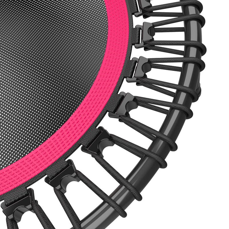 40"/50" Fitness Tichá Mini Trampolína S Nastaviteľnou Rukoväťou Dospelí Deti Vnútorná Posilňovňa Bungee Rebounder Jump Trainer