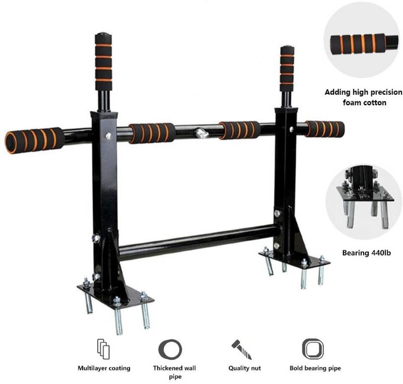 Doorway Nástenná Vyťahovacia Tyč Heavy Duty Posilňovňa Na Brade Cvičenie Fitnes Home Fitness Posilňovacie Vybavenie