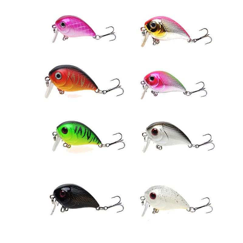 1ks 5cm 8g Wobler Fat Crankbait Rybárska Návnada Umelá Basa Tvrdá Rybárske Potreby