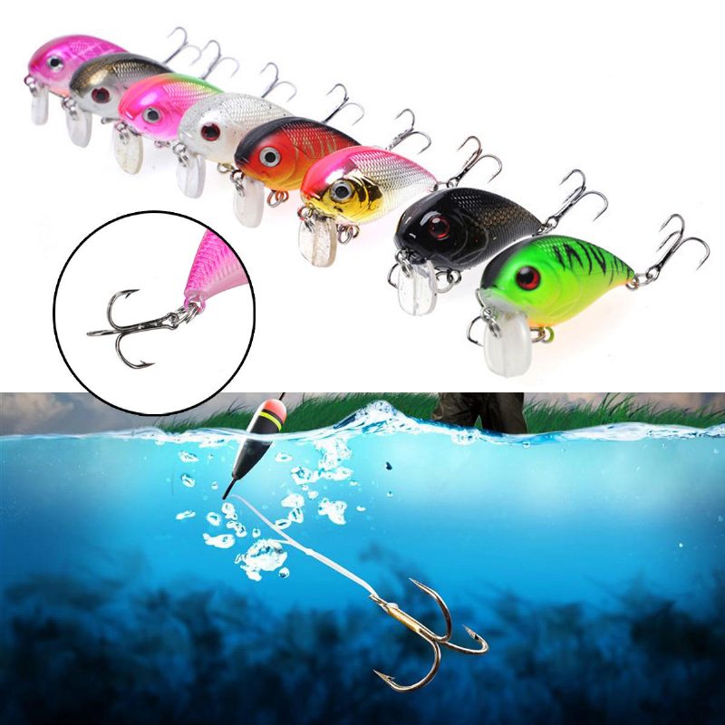 1ks 5cm 8g Wobler Fat Crankbait Rybárska Návnada Umelá Basa Tvrdá Rybárske Potreby