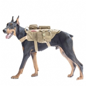 600d Nylonové Taktické Vesty Pre Psov Oblečenie Pre Vojenské Psy S Úložným Vakom Tréningový Postroj S Nosnosťou