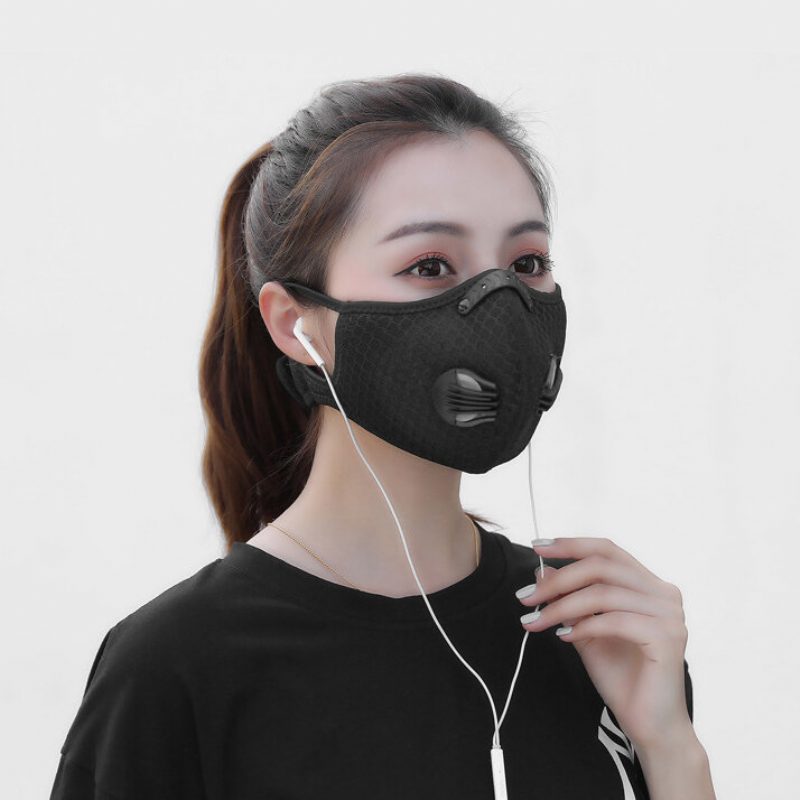 Aolikes 4-filtrová Priedušná Prachotesná Maska Na Tvár S Ventilmi Proti Zahmlievaniu Respirátor Na Bicykel Vonkajšie Športové Ochranné Masky