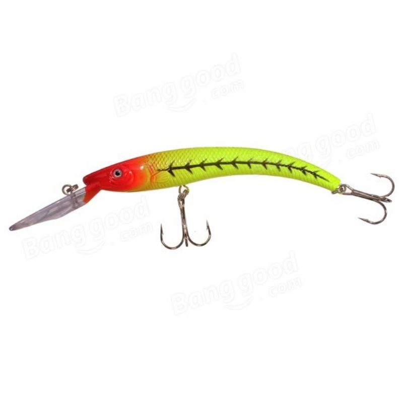 Basové Návnady Potápanie Crankbaits Minnow Treble Háčiky 15.5 cm