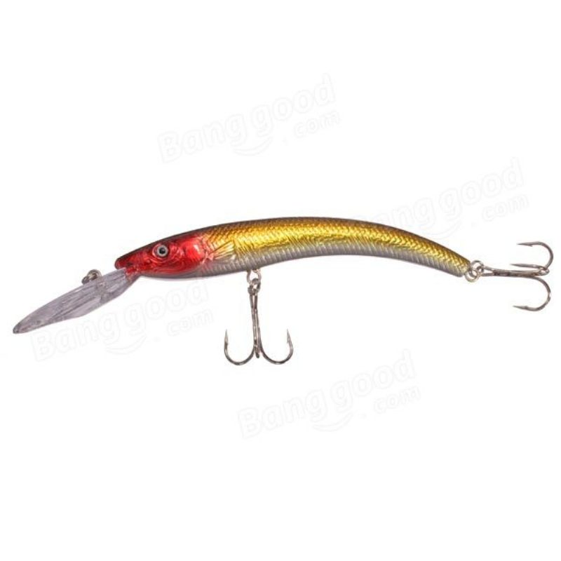 Basové Návnady Potápanie Crankbaits Minnow Treble Háčiky 15.5 cm