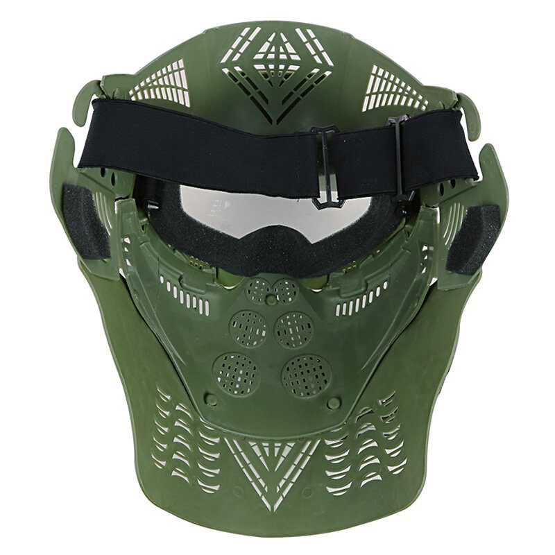 Mk017 Cs Oceľová Celotvárová Maska Na Uši Ochranná Taktická Vojenská Strelecká Na Vonkajšiu Cyklistiku Poľovníctvo