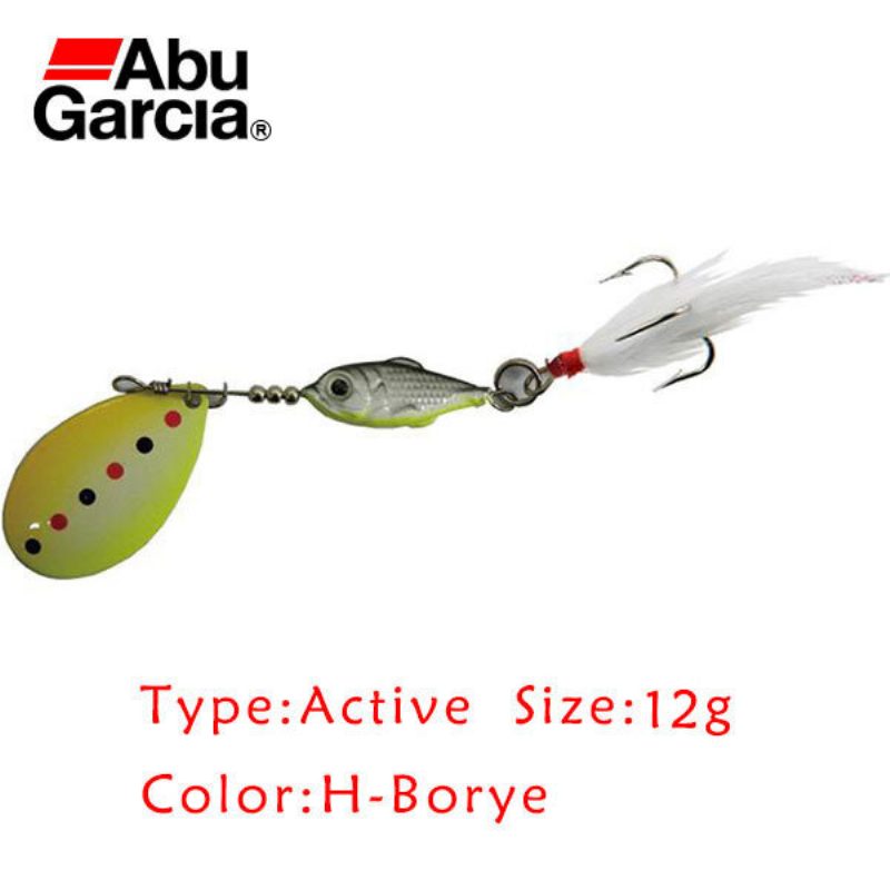 Originál Abu Garcia H-borye 7g 12g Lyžica Fishing Lure Spinner Návnada S Trojháčikom A Pierkom