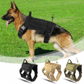 Poľovnícky Pes Vojenská Maskovacia Taktická Vesta Oblečenie Pre Psa Na Cvičenie V Prírode Molle Postroj Pre Psa