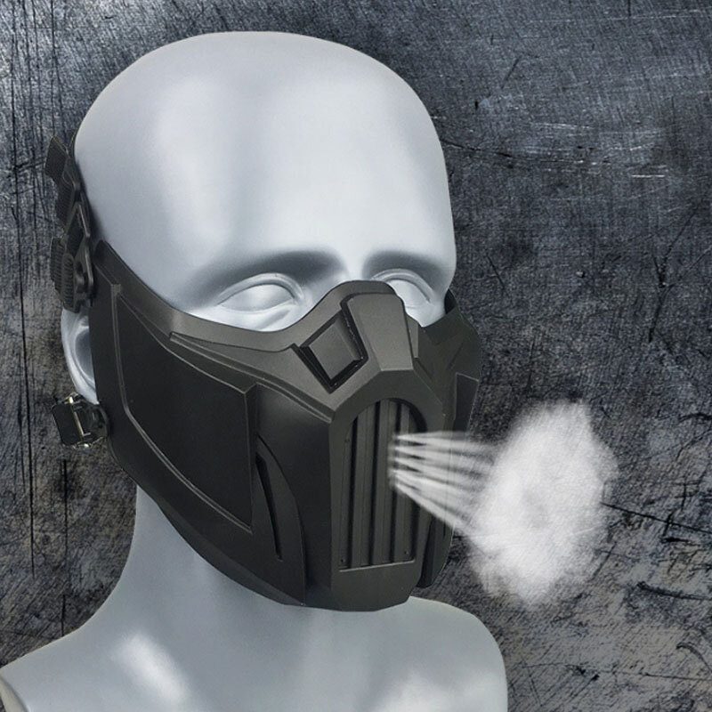 Protiprachová Priedušná Cs Maska Bezpečnostná Ochranná Taktická Polovičná Na Tvár Nastaviteľné Elastické Obväzové Masky