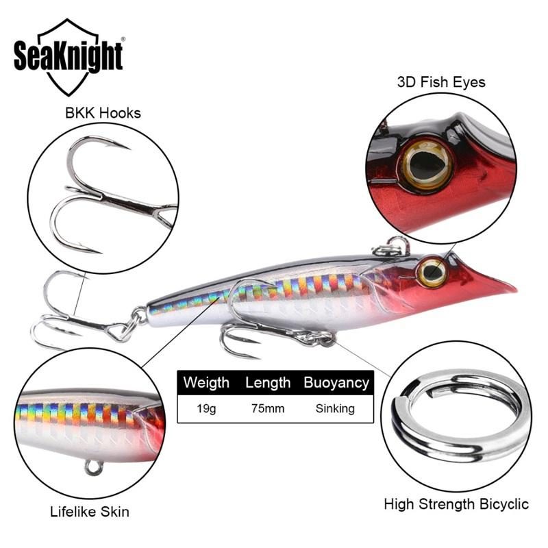 Seaknight Sk015 1ks 19g 75mm Ceruzka S Potápavou Rybárskou Návnadou 3d Simulácia Očí Skin Hard Fish Návnady