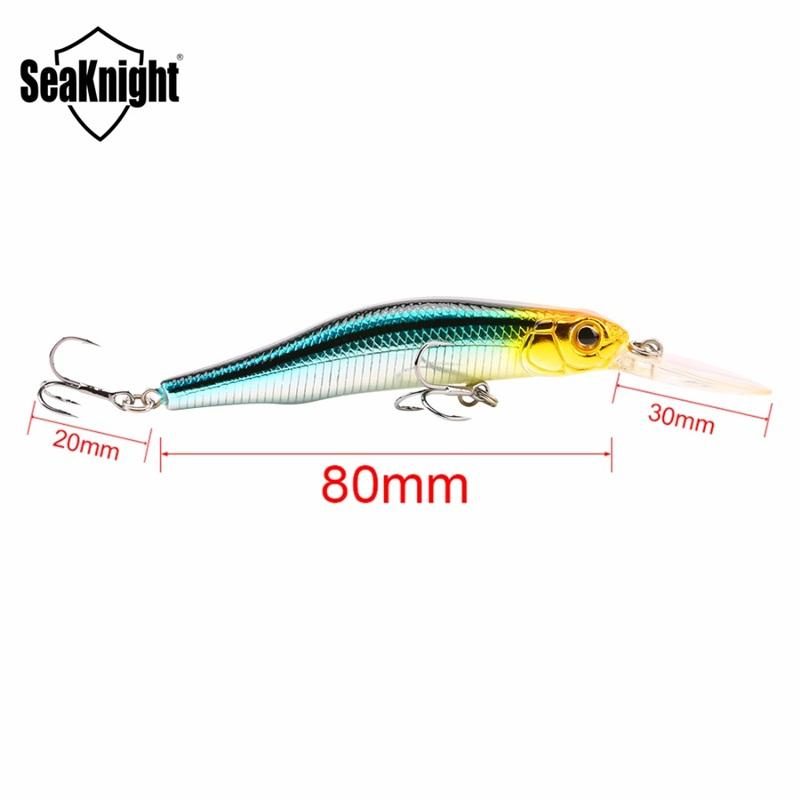 Seaknight Sk022 1ks 9g 80mm 0-1.5m Hĺbka Minnow Rybárska Návnada Bkk Háčiky Rybárske Tvrdé Návnady