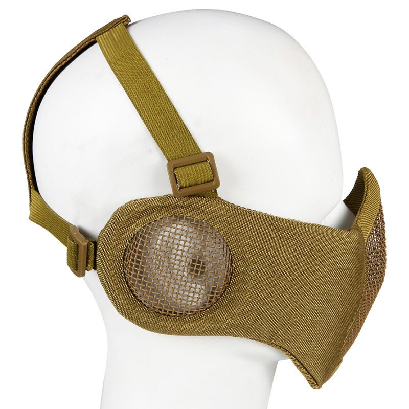 Vonkajšia Cs Hra Pleťová Maska Z Oceľového Drôtu Priedušná Ochranná Polomaska Vonkajšie Lovecké Taktické Vybavenie