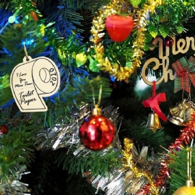 10 Ks Drevený Ornament Festival Pamätné Visiace Remeslá Personalizovaný Vianočný Darček