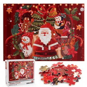 1000 Ks Vianočný Santa Snehuliak Elk Puzzle Detská Skladačka Pre Dospelých Pre Deti Darček