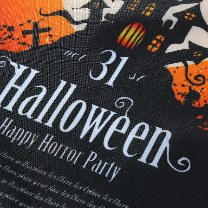 30x45cm Halloween Polyester Záhradná Sviatočná Dekorácia S Vlajkou Čierneho Hradu Bat