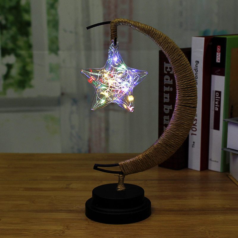 3d Battery Star Night Light Glass Led Home Party Lampa Na Vianoce