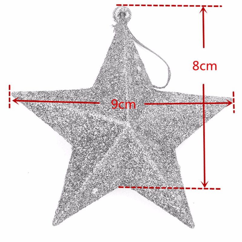 3d Shinny Glitter Star Christmas Tree Topper Vianočná Dekorácia