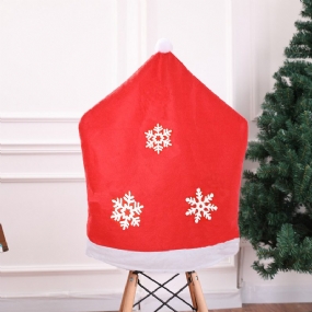 50x60cm Netkaná Textília Vianočný Poťah Na Stoličku Snehová Vločka Na Na Dekorácia