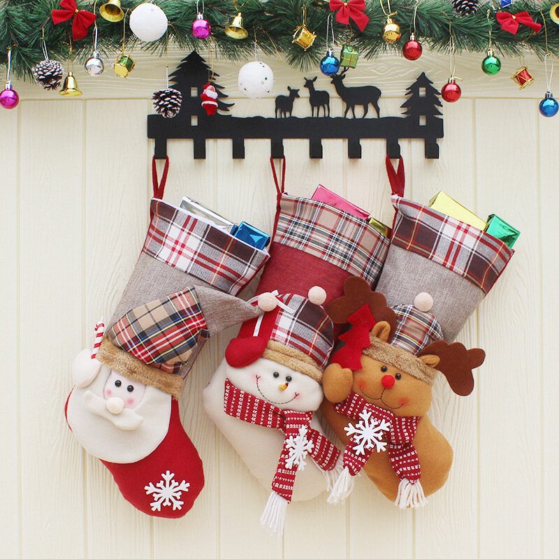 Christmas Candy Bag Pančucha Santa Claus Ponožka Darčeková Taška Guble Tree Ornaments Dekorácie