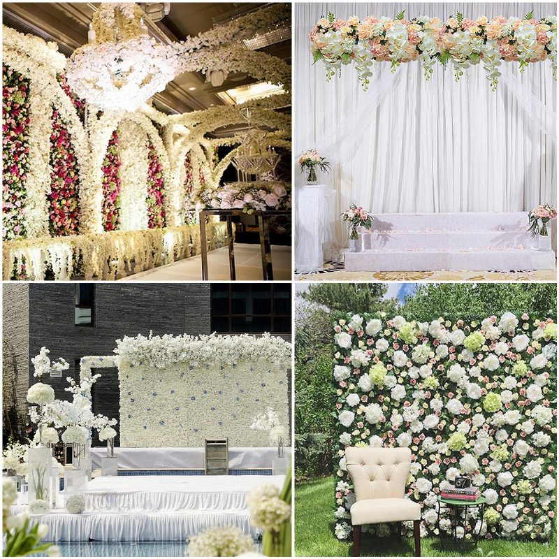 Diy Artificia Wedding Rose Flower Panel Pozadia Wall Road Arch Dekorácie