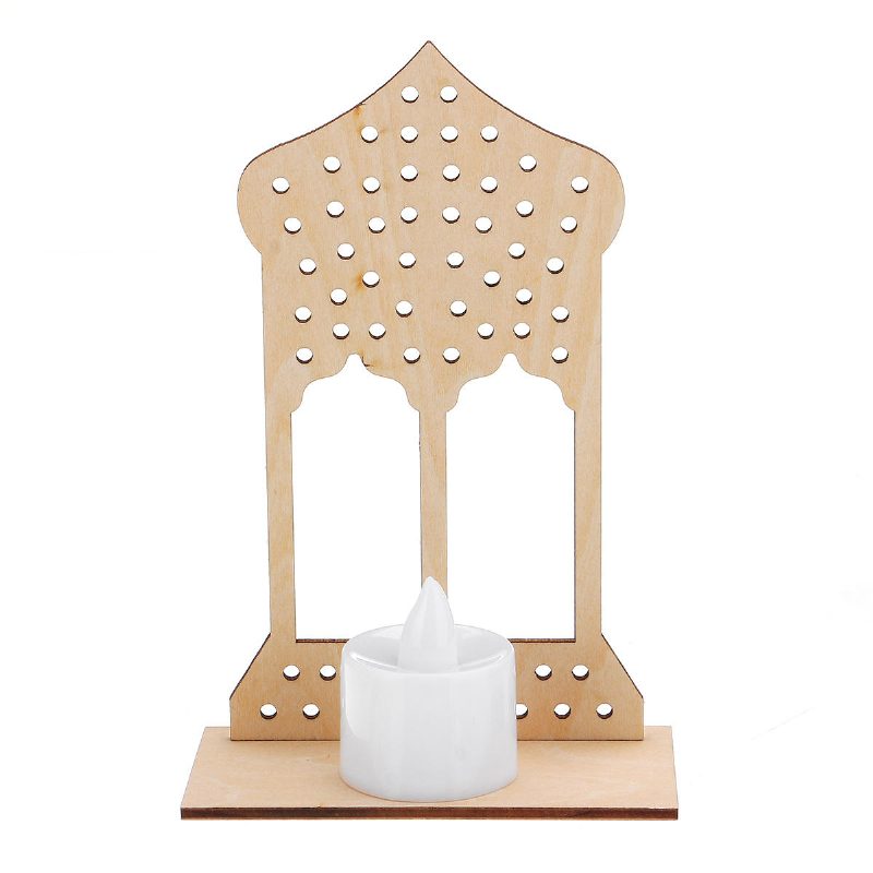 Drevená Lampa Diy Islamic Palace Led Dekorácie Stolové Darčeky Pre Eid Mubarak