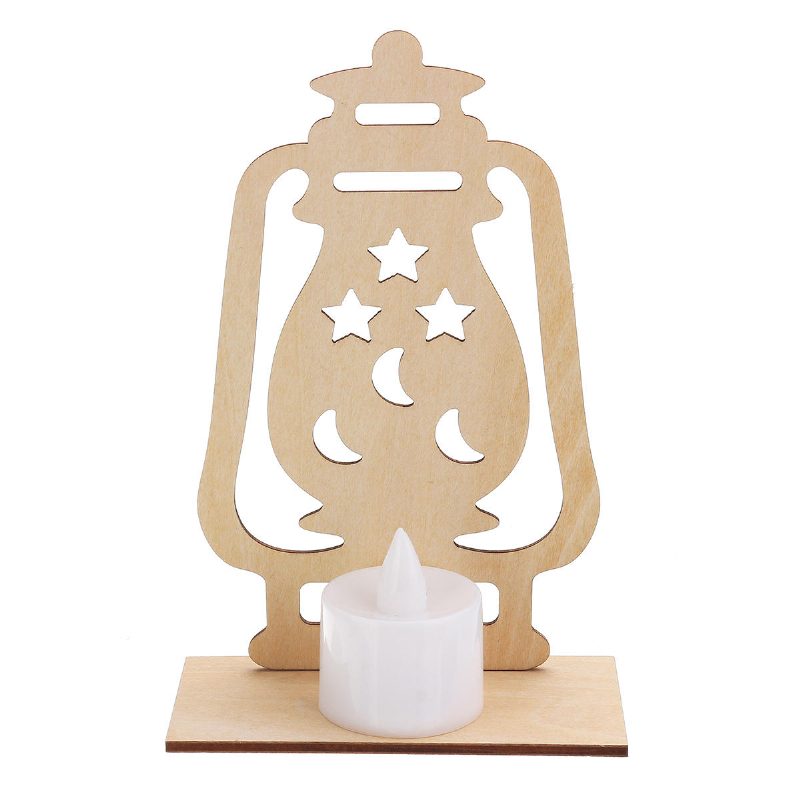 Drevená Lampa Diy Islamic Palace Led Dekorácie Stolové Darčeky Pre Eid Mubarak