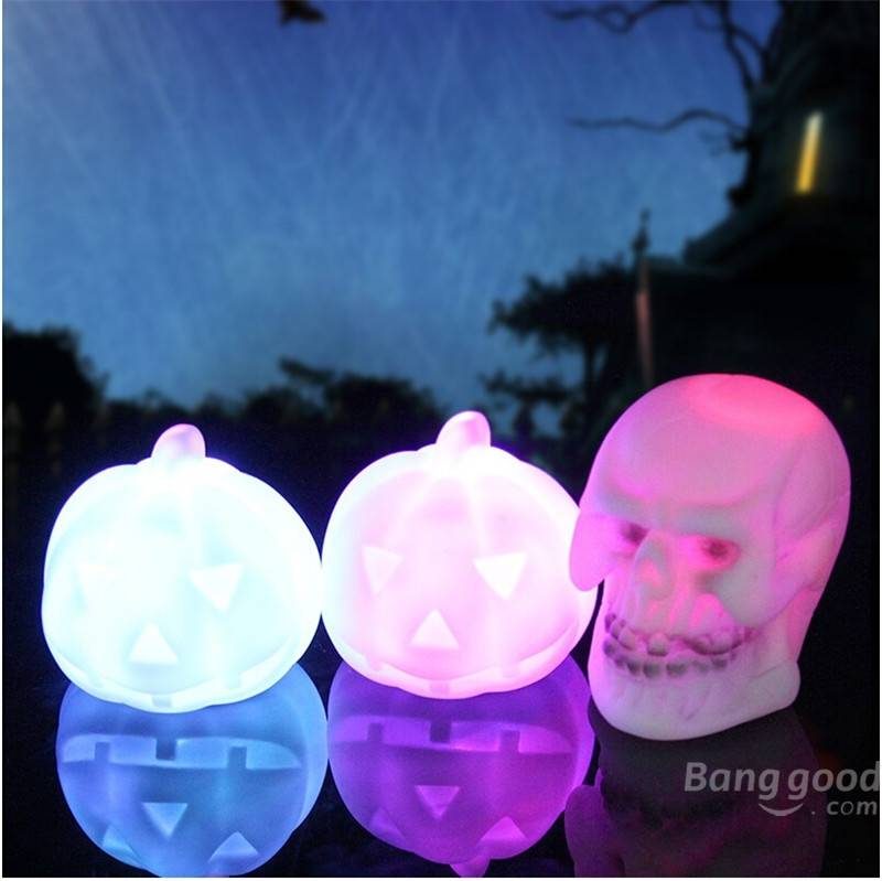 Halloweenska Led Lampa Pumpking Skull Lamp Light Halloween Party Dekorácia