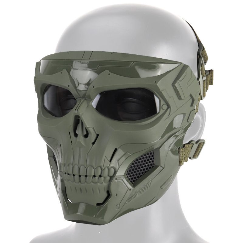 Halloweenska Taktická Airsoftová Maska Skull Paintball Cs Vojenská Ochranná Celotvárová Prilba